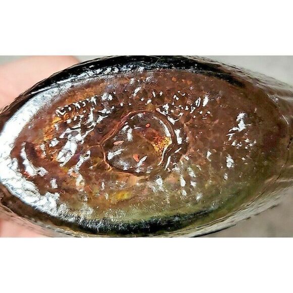 Wheaton N J Frosted Glass‎ Bottle Union Clasped Hands Dove Shield 9 1/8” Purple - Picture 6 of 6